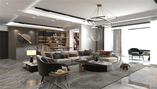 北京103m²轻奢风格新房装修,电视柜设计参考
